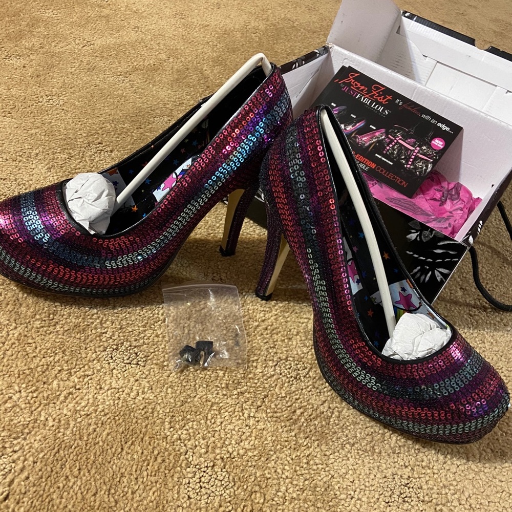 JustFab multi colored heels